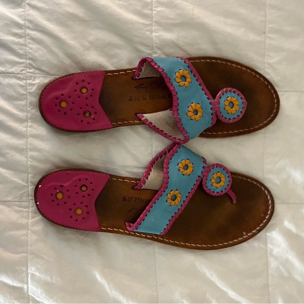 Jack Rogers Pink Leather Sandals